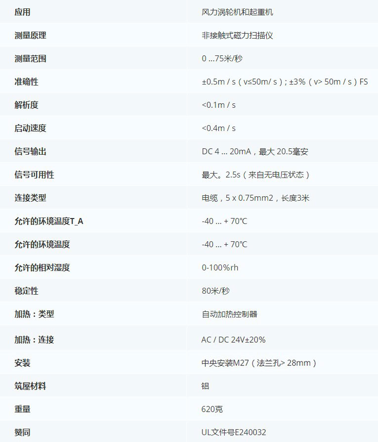 德***科瑞文Kriwan INT10风速传感器13N290S21技术参数