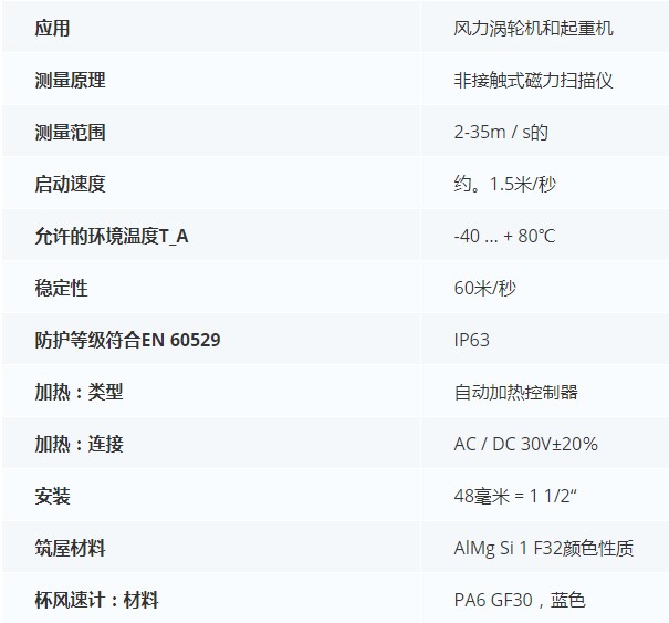 德***科瑞文KriwanINT1叶片风速传感器02N222技术参数