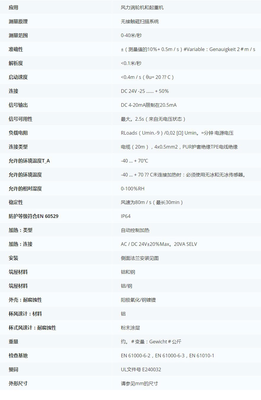 德***科瑞文KriwanINT10 K风速传感器13N292S25技术参数