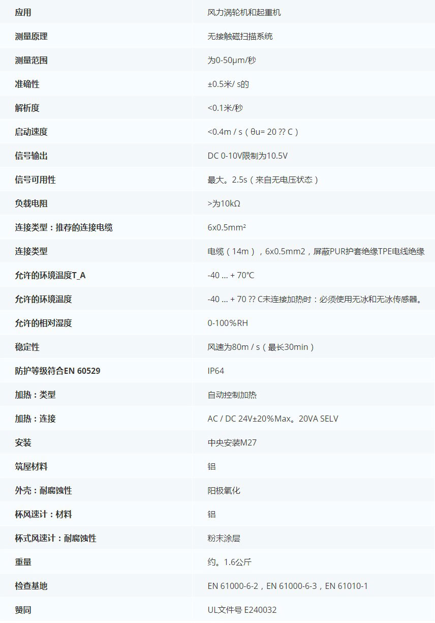 德***科瑞文Kriwan　INT10 风速传感器13N298技术参数