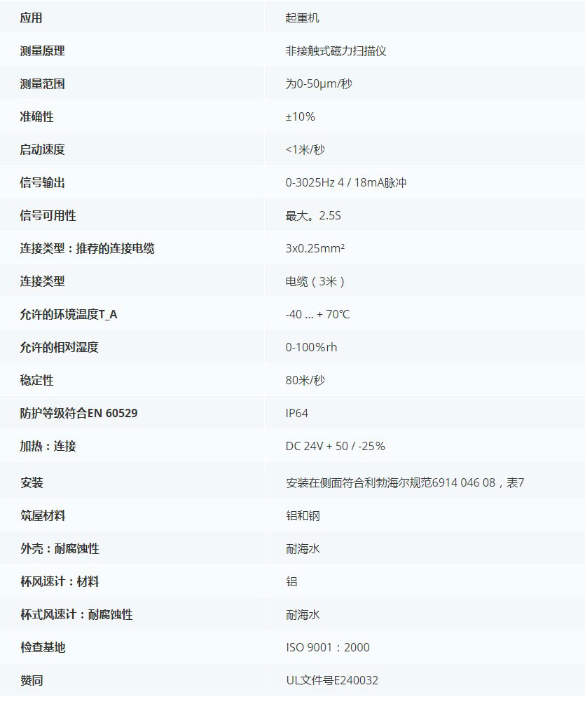 德***科瑞文KriwanINT10 K摆式叶片风速传感器13N292技术参数