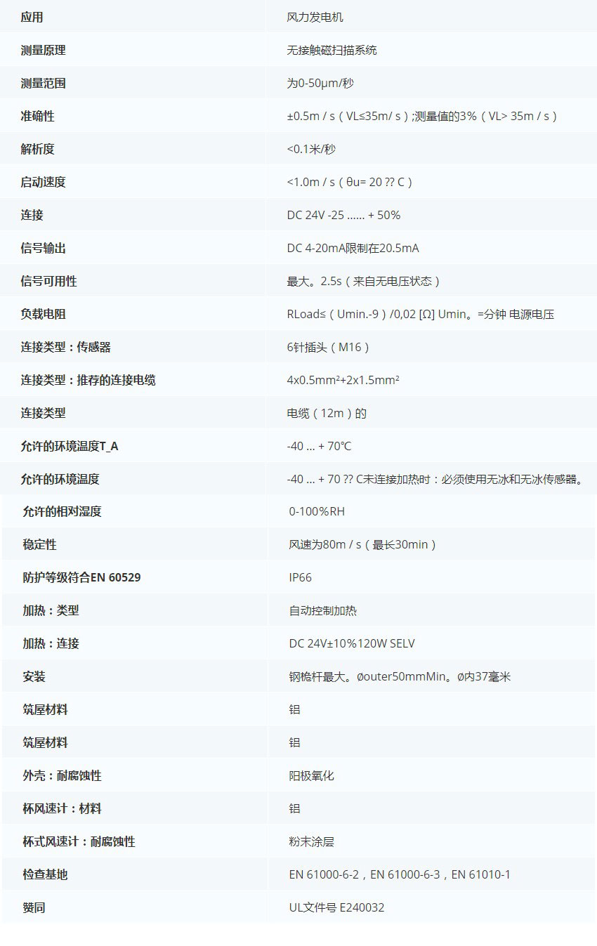 德***科瑞文KriwanINT10I F风速传感器13N300S53技术参数